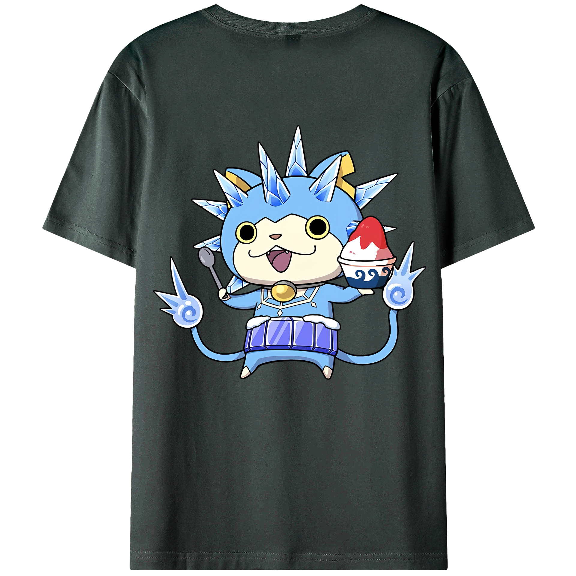 （画像用） 妖怪ウォッチ Yo-kai Watch 綿100％ メンズ半袖Tシャツ（バックプリント） 通気性